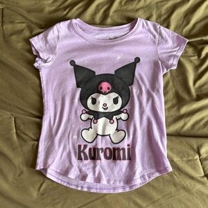 Sanrio Kuromi Graphic Tee in Lavender with Pink & Black Accents